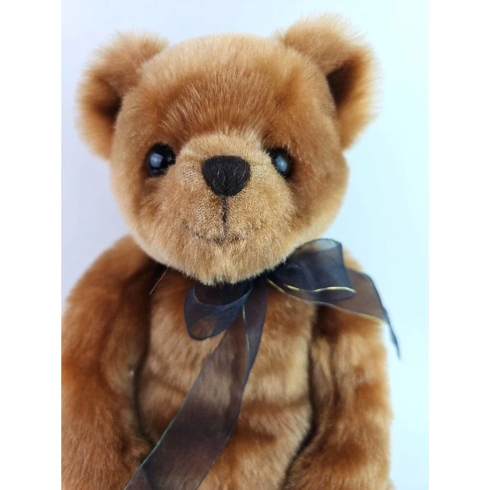 Ty Classic Yesterbear  1999 Brown Bear Soft 18 inch Beanie Buddy Bow Sweet